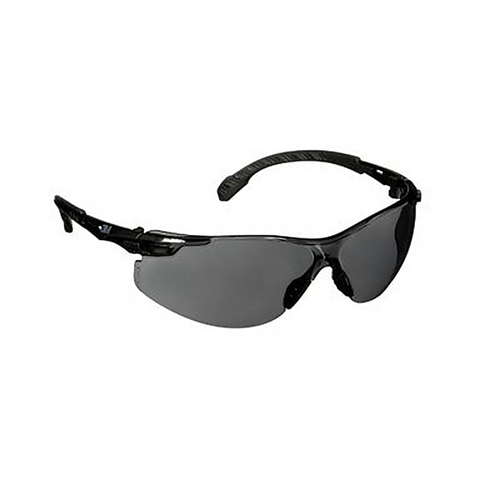 3M Solus 1000-Series S1502SGAF Black Temple Gray Lens Anti-Fog Scotchgard Protector Safety Glasses from GME Supply